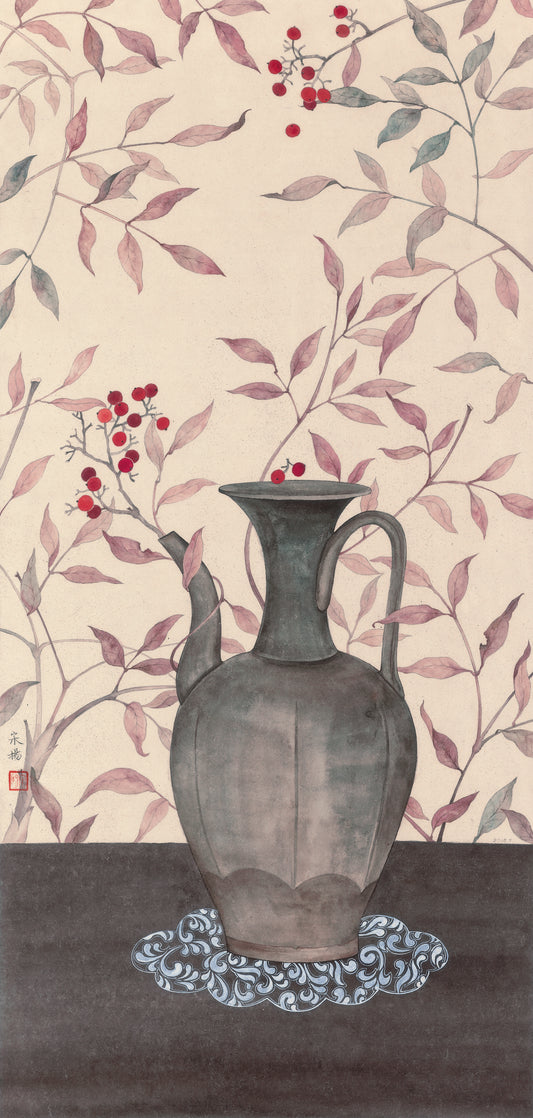 blossoms with vase