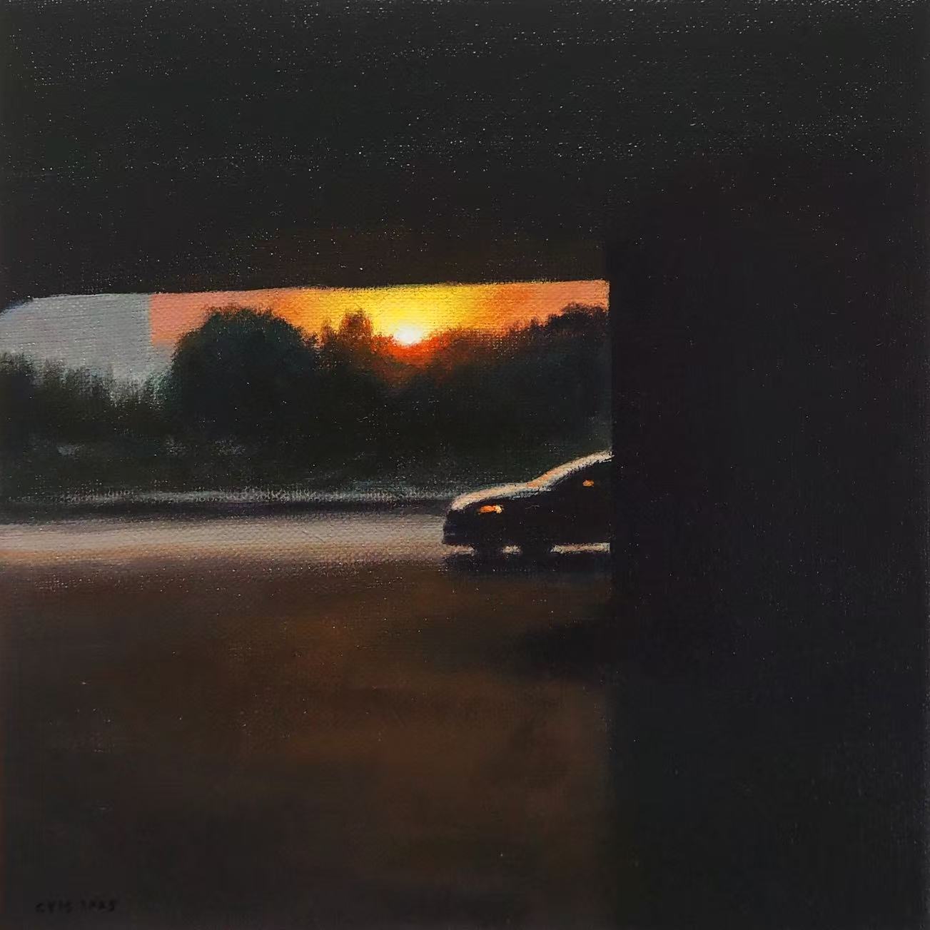 The Setting Sun Under The Viaduct