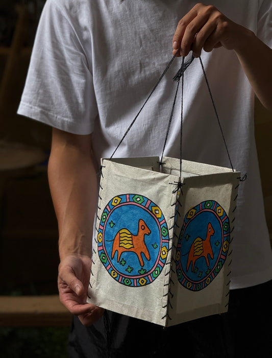 [Limited Edition] Nepal Horse LOKTA Paper Lamp (Oblong)