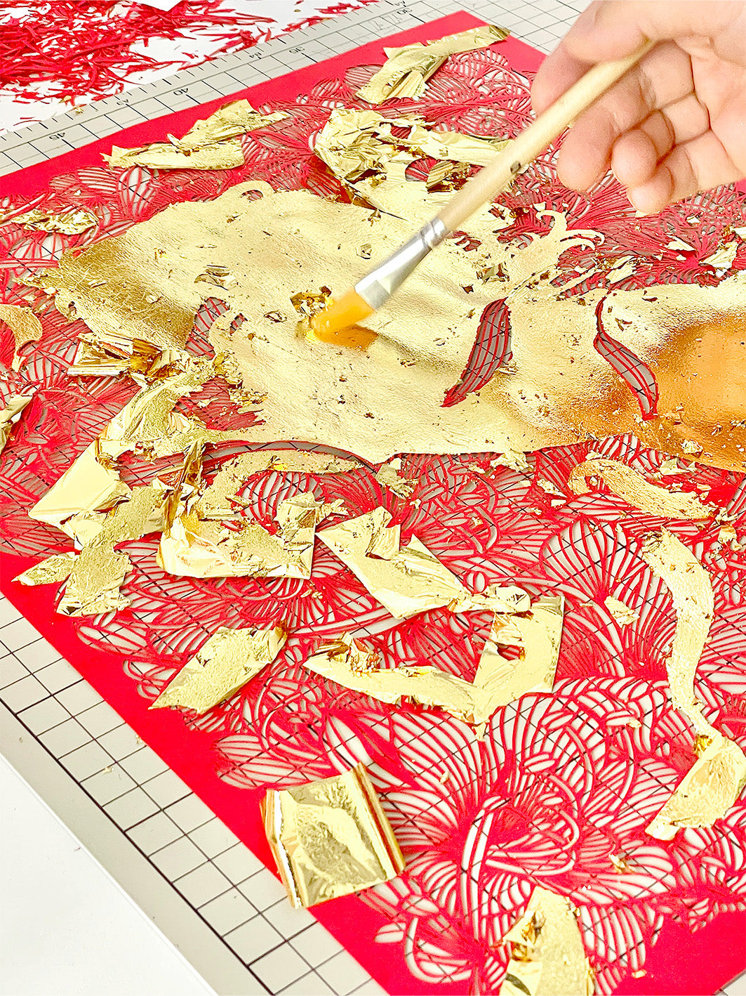 [Limited Edition] Handmade Papercut Snake in Gold Foil