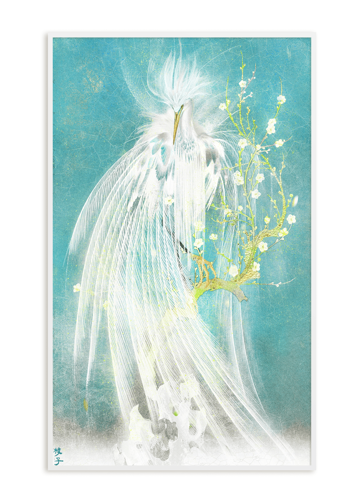 Plum Blossom Egret