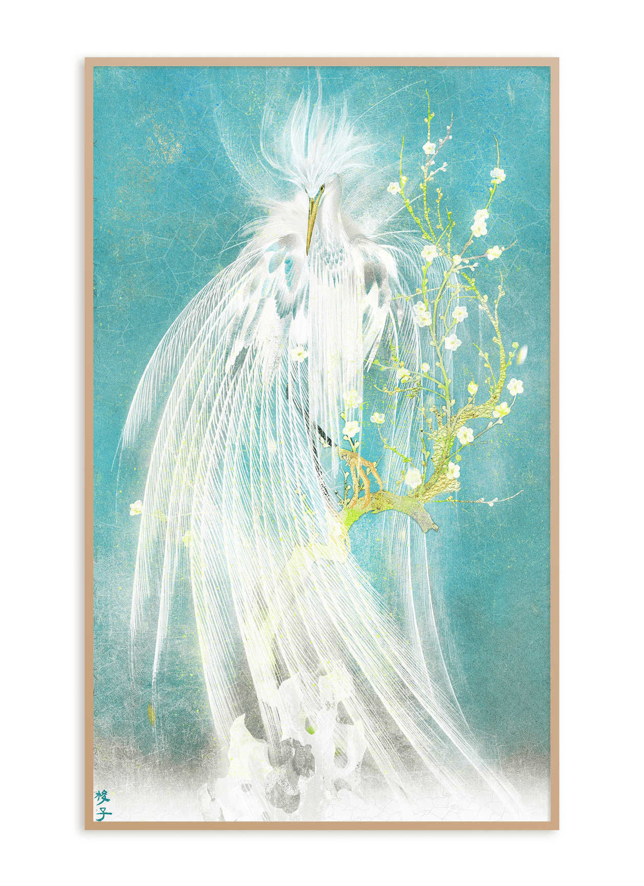 Plum Blossom Egret